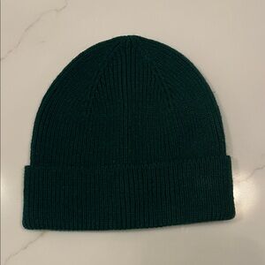 GAP Dark Green Ribbed Knit Beanie